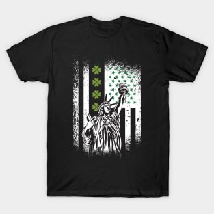 St. Patrick's Day IRISH AMERICAN FLAG T-Shirt